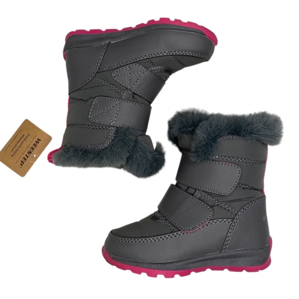 Weestep girls winter water resistance snow boots toddler girl size 8